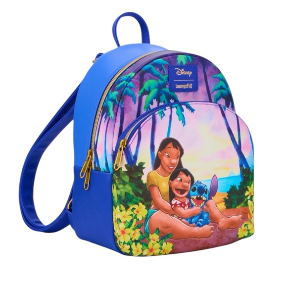 NEW Loungefly Disney Lilo & Stitch Ohana Beach Mini Backpack - Picture 2 of 4